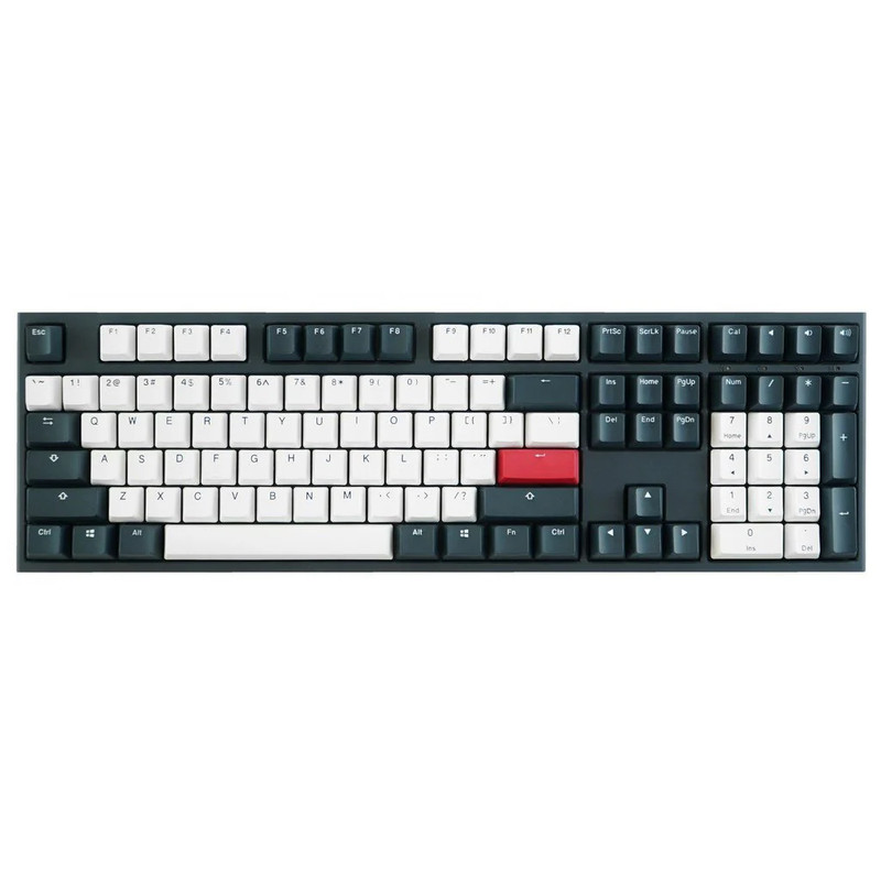 Ducky One 2 Tuxedo Non RGB Mechanical Keyboard Cherry MX Silver - لوحة مفاتيح